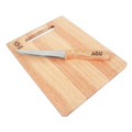 Rubberwood Cutting Board & Utility Knife